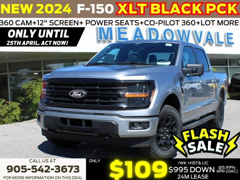 2024 Ford F-150 XLT - BLACK PACK  360 CAMERA  POWER SEATS  LEATHER
