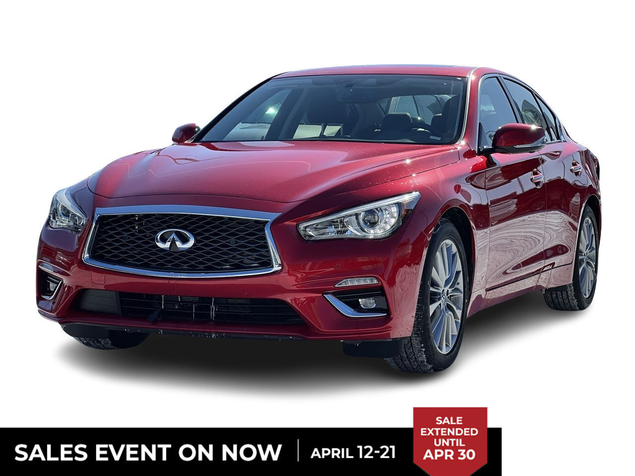 2024 Infiniti Q50 LUXE Power sliding, tinted glass moonroof, Leather