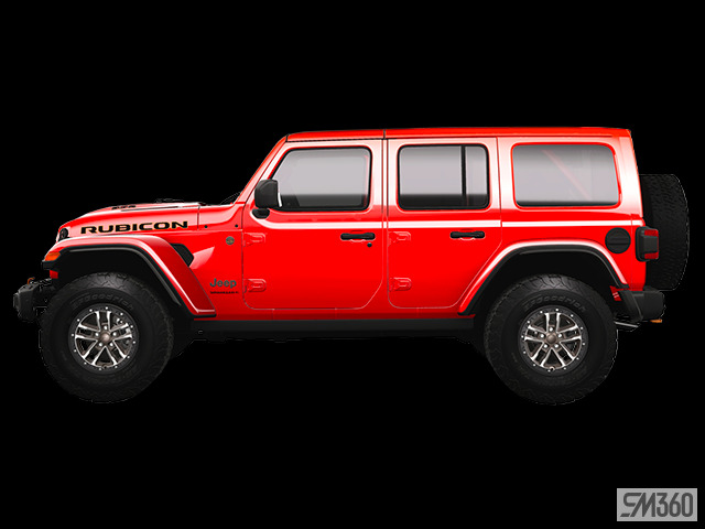 2024 Jeep Wrangler RUBICON 392 Mopar All-Weather Floor Mats, Red/Blac