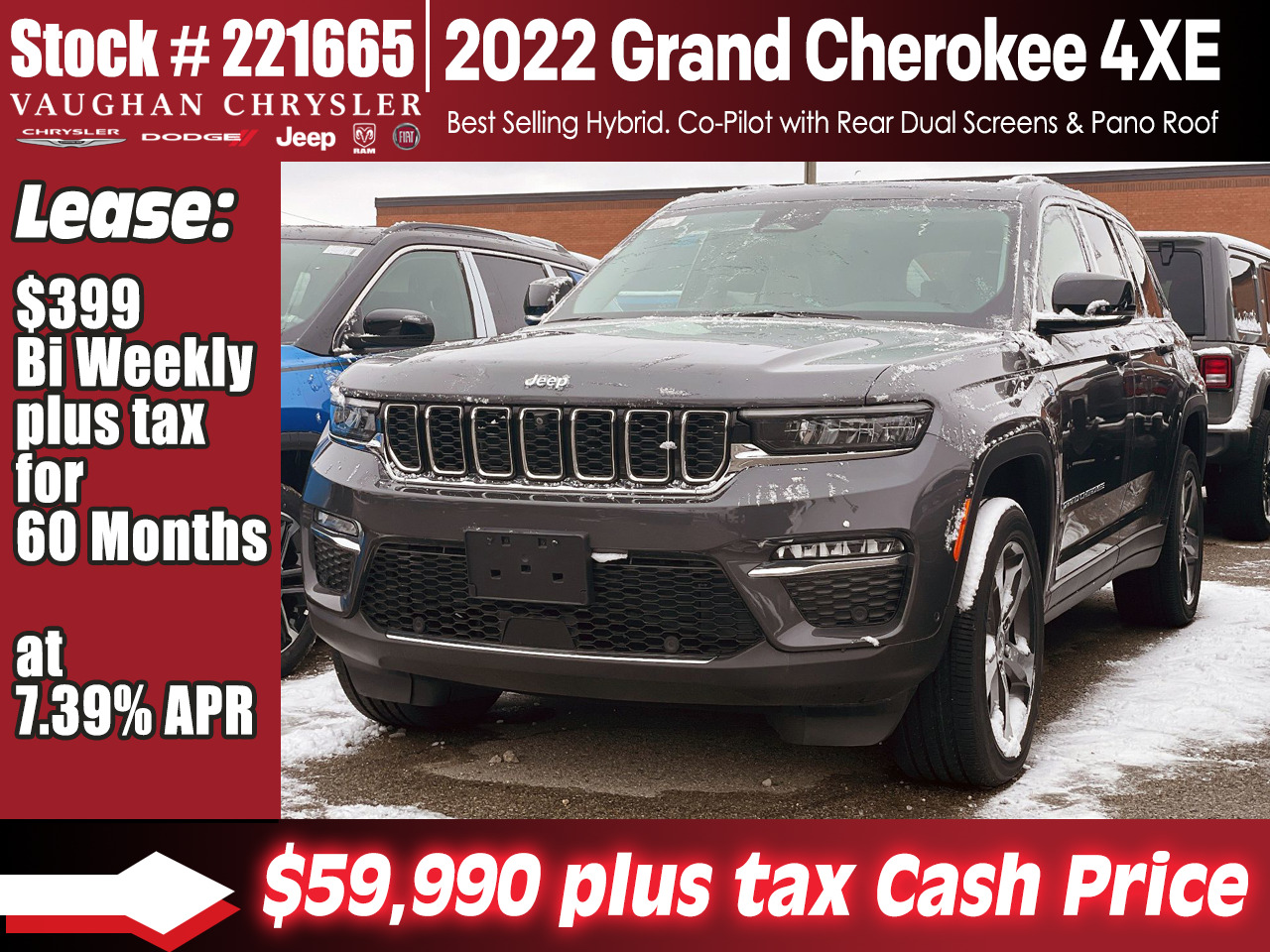 2022 Jeep Grand Cherokee 4xe 4xe Hybrid | $399 BiWeekly Lease plus tax