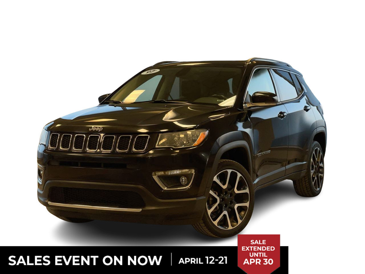 2020 Jeep Compass 4x4 Limited Leather, Moonroof, Navigation, Rear Ca