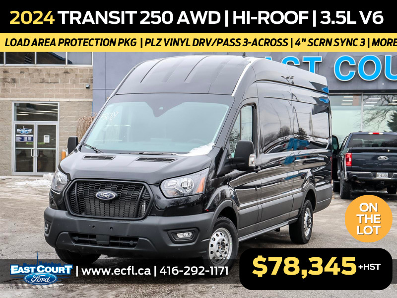 2024 Ford Transit Cargo Van Hi-roof | AWD | Load Area Protection | More