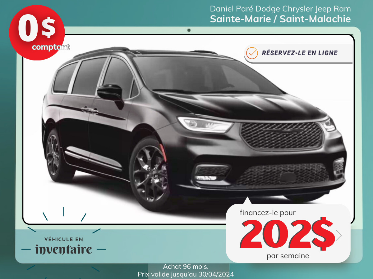2024 Chrysler Pacifica Hybrid Select Plus S Apparence PHEV *EN INVENTAIRE*