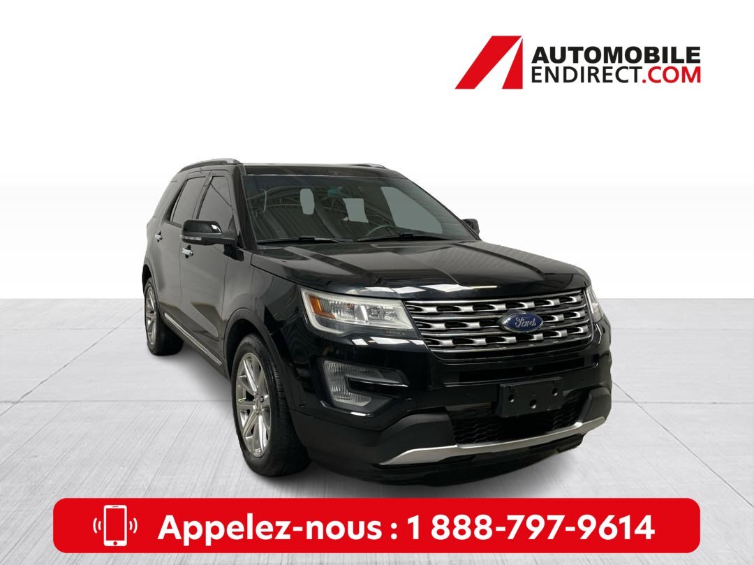 2016 Ford Explorer Limited AWD Mags 7 passagers Cuir Toit Pano GPS Si