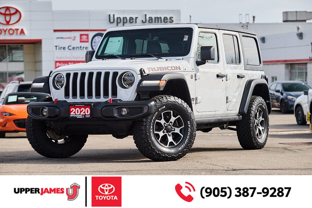 2020 Jeep WRANGLER UNLIMITED Rubicon, Only 32947 Km's, Clean Carfax, Hard Top, 