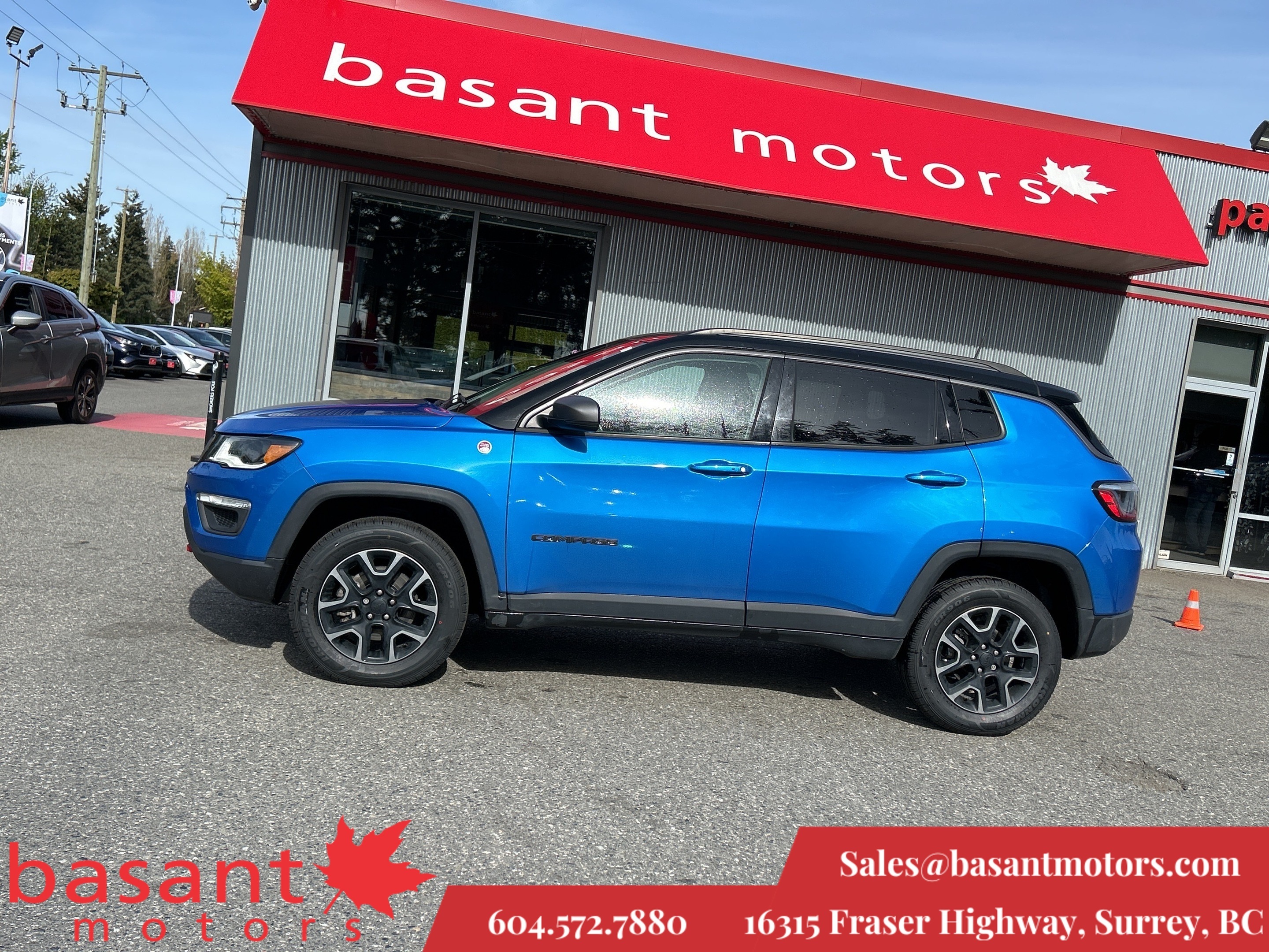 2019 Jeep Compass Trailhawk, Backup Cam, Low KMs, Leather!!