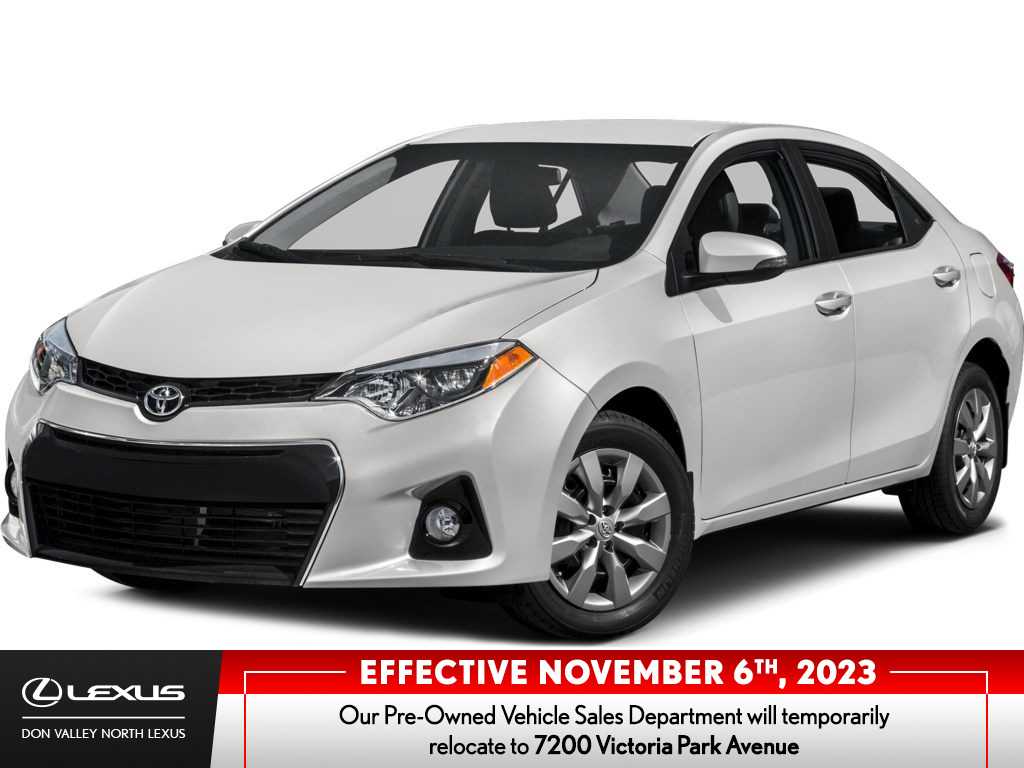 2015 Toyota Corolla S PACKAGE-HEATED SPORT FABRIC SEATS-BACKUP