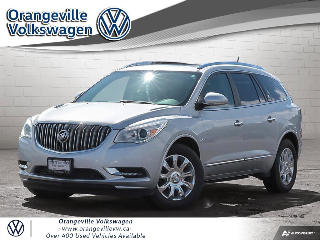 2017 Buick Enclave LeatherLEATHER AWD, NAV, ROOF, HTD LEATHER, CLEAN 