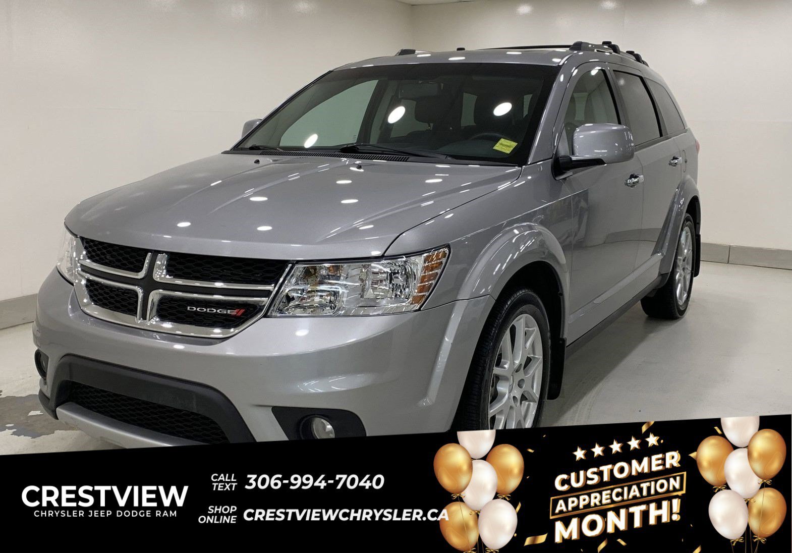 2017 Dodge Journey R/T * DVD * Sunroof * Ultra Low KMS *