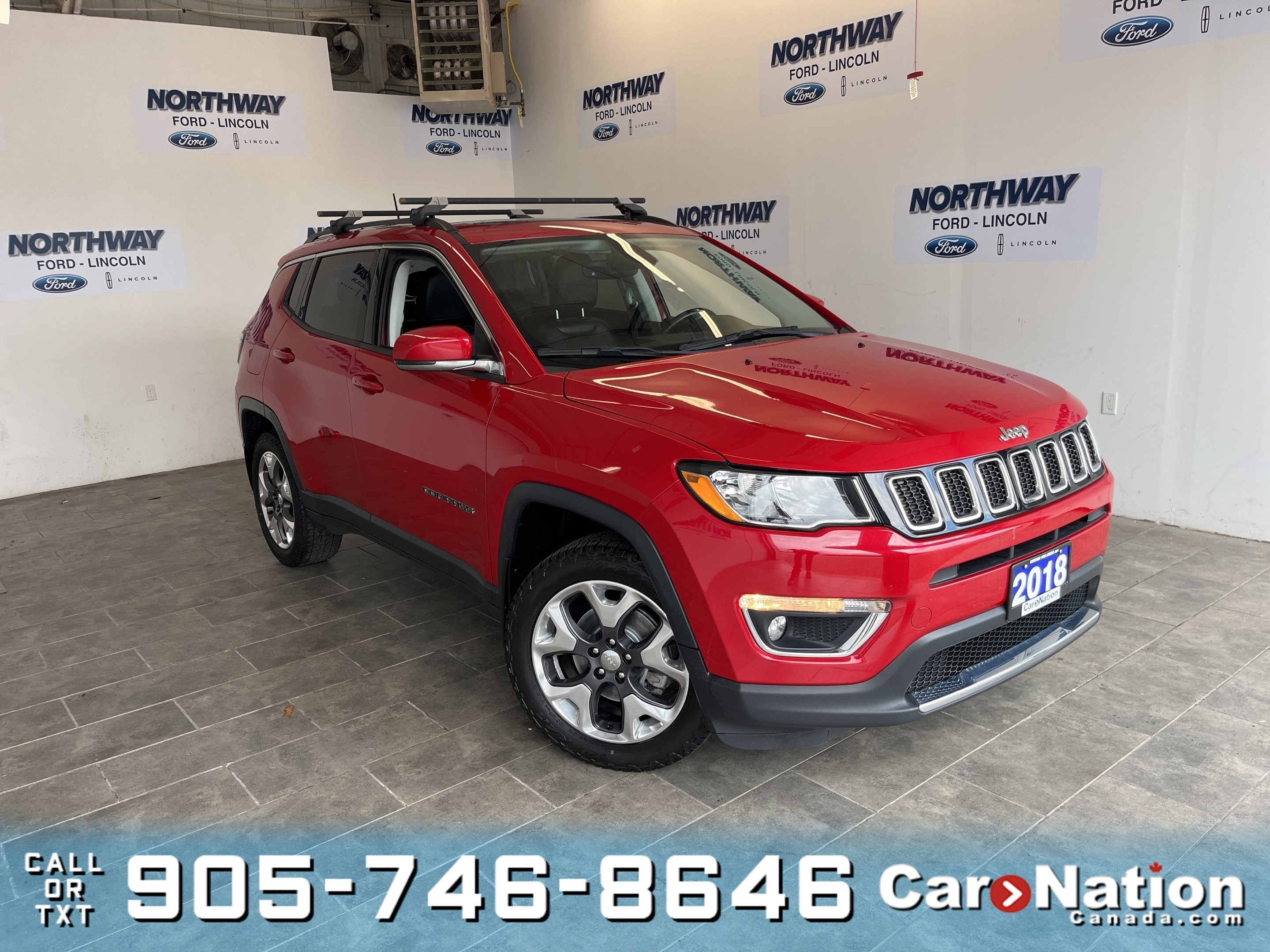 2018 Jeep Compass LIMITED | 4X4 | LEATHER | ROOF | NAV | BEATS AUDIO