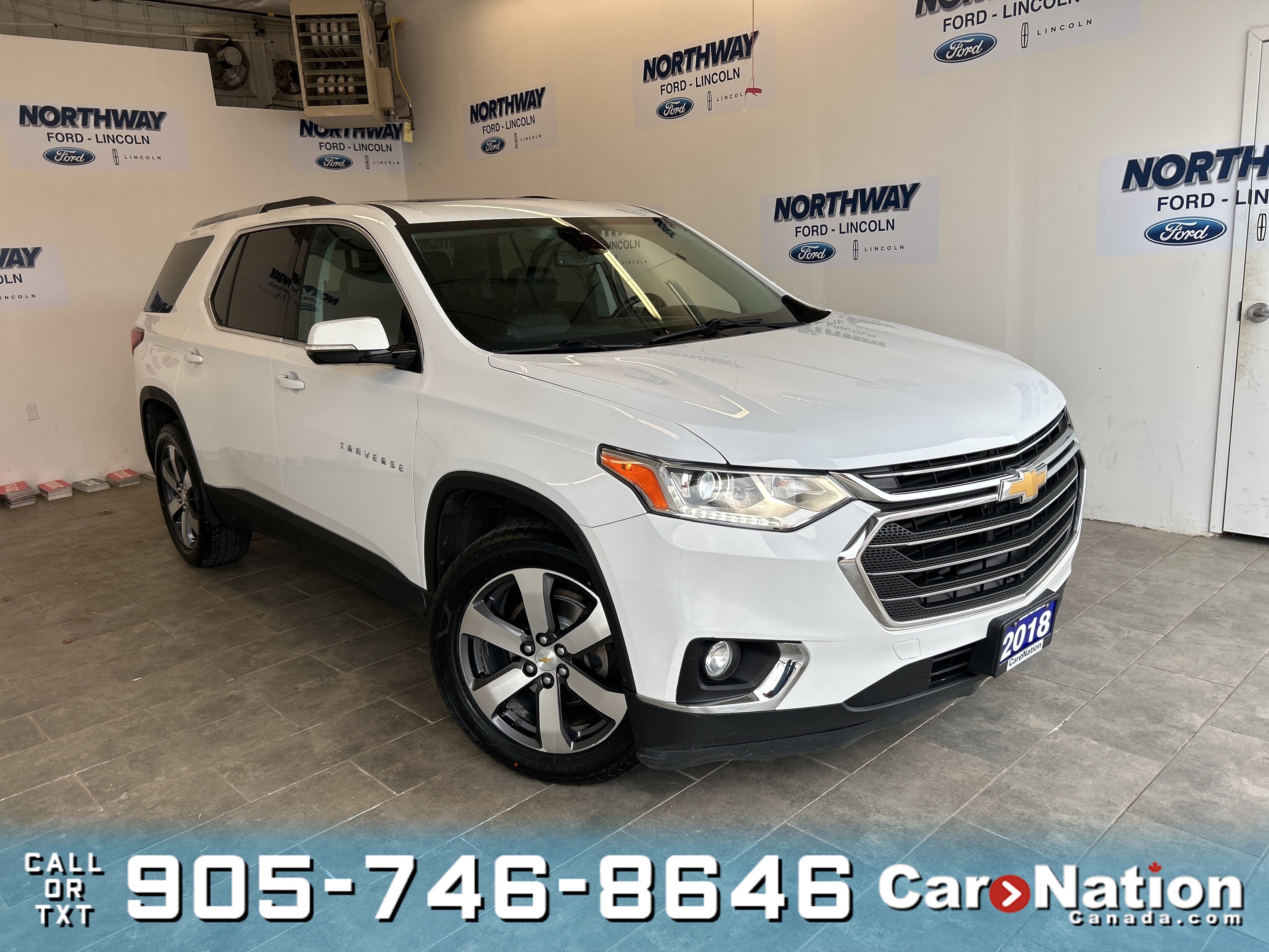 2018 Chevrolet Traverse LT TRUE NORTH |AWD | LEATHER | ROOF | NAV |1 OWNER