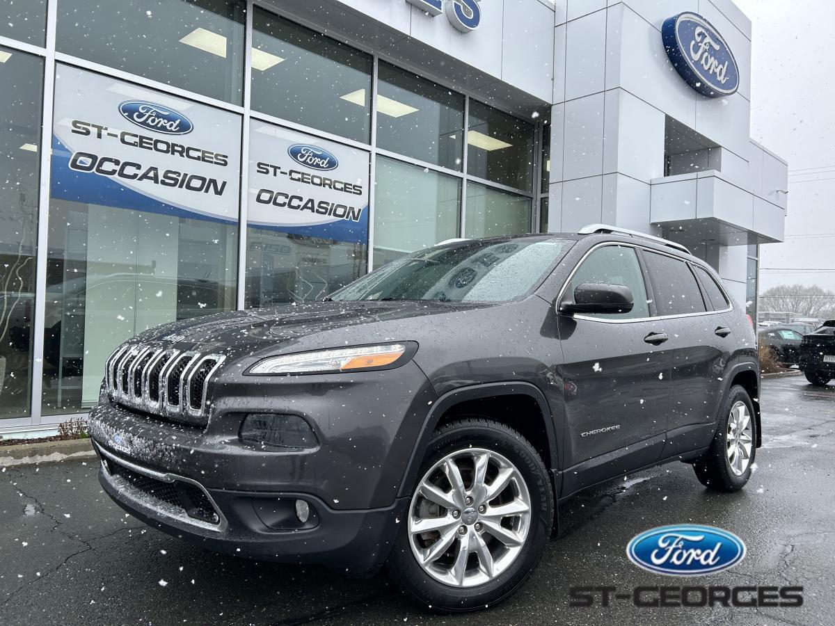 2015 Jeep Cherokee LIMITED 4X4 V6 CUIR TOIT GPS MAGS 18 AUCUNACCIDENT
