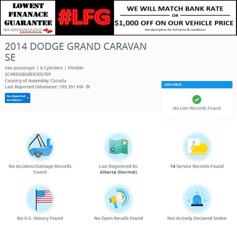 2014 Dodge Grand Caravan SE 30th Anniversary | ACCIDENT FREE | LOW KMS