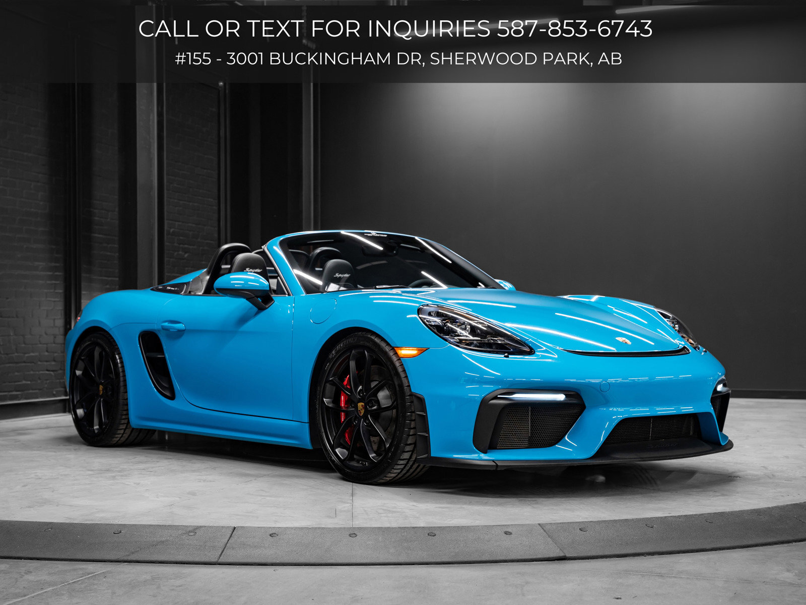 2020 Porsche 718 Spyder | Front End PPF | Alcantara Steering Wheel | 6-Spe