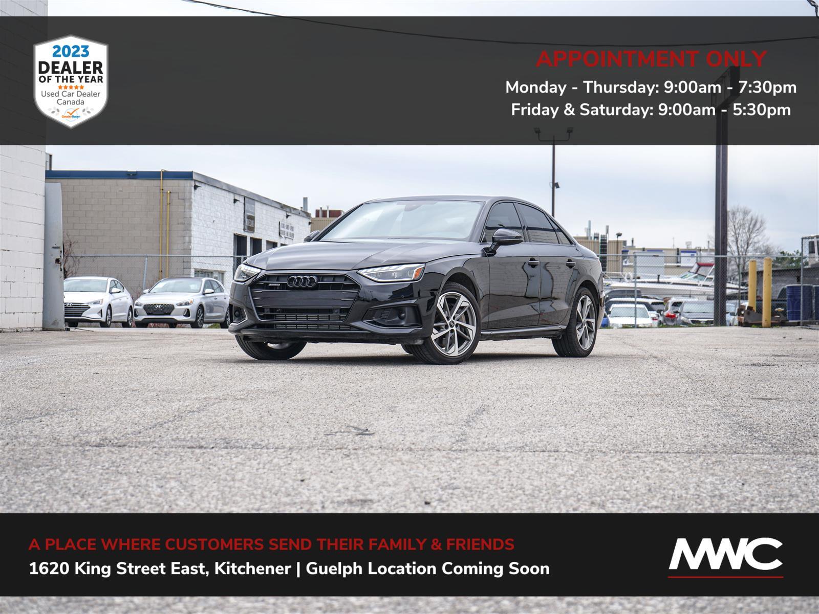 2022 Audi A4 KOMFORT | AWD | IN GUELPH, BY APPT. ONLY
