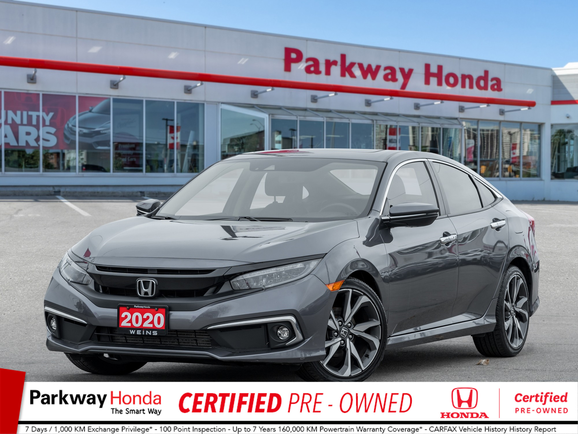 2020 Honda Civic Touring HONDA CERTIFIED | LEATHER | 1 OWNER | NO A