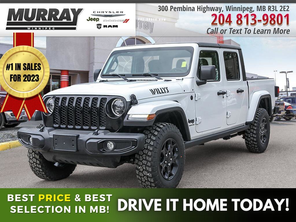 2023 Jeep Gladiator Willys 4x4**$313 B/W+TAXES LEASE SPECIAL
