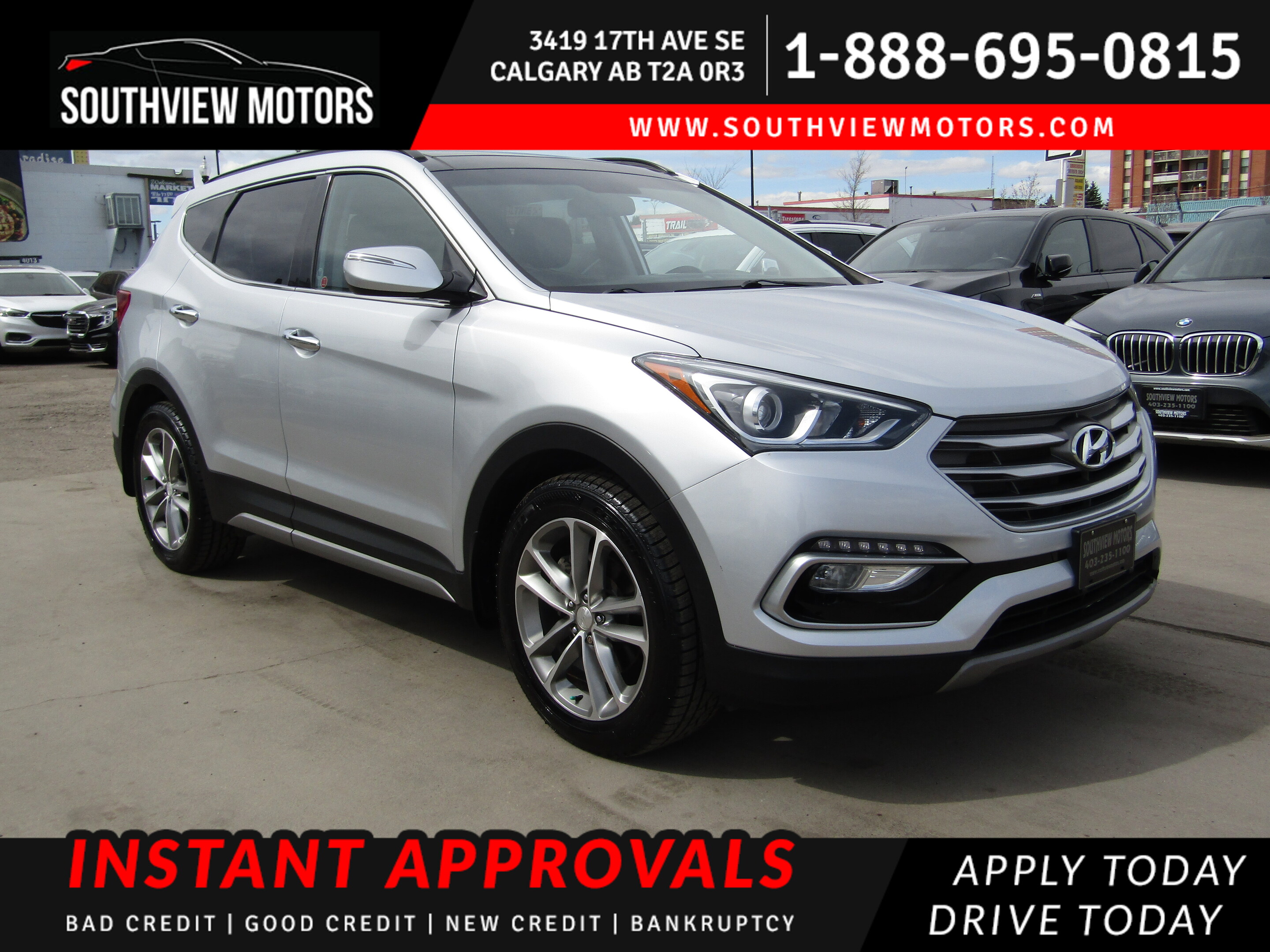 2017 Hyundai Santa Fe Sport 2.0T SE AWD B.S.A/S.ROOF/B.CAM/LEATHER/NEW TIRES 
