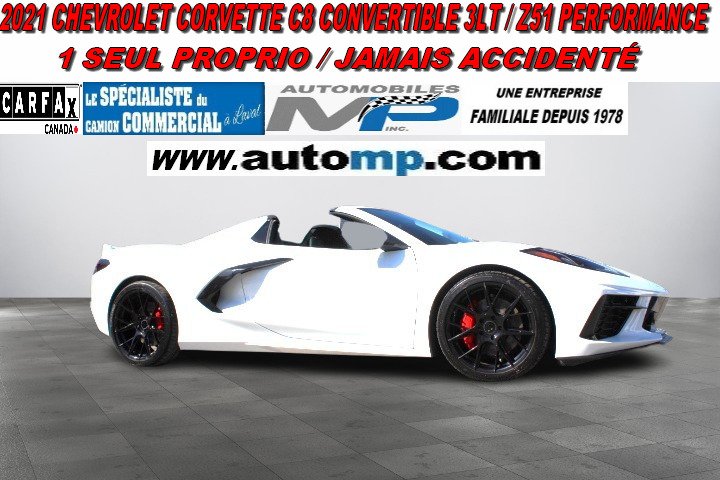 2021 Chevrolet Corvette C8 CONVRTIBLE 3LT / Z51 PERFORMANCE 1 SEUL PROPRIO