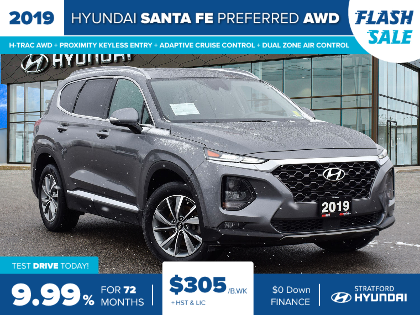 2019 Hyundai Santa Fe Preferred AWD | Heated Seat/Steer | CarPlay/Auto
