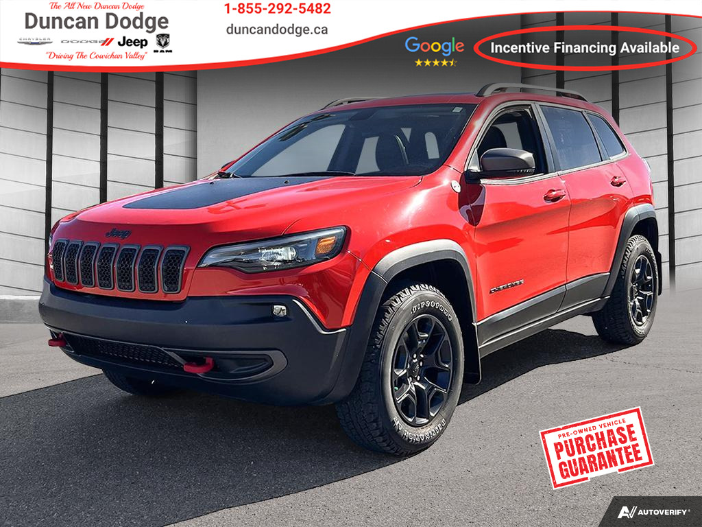 2021 Jeep Cherokee Trailhawk, Clean Title, 1 Owner, Sunroof, A/C. 