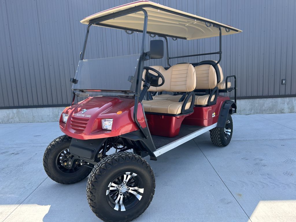 2023 AGT Rambler 4+2 Electric Golf Cart Red