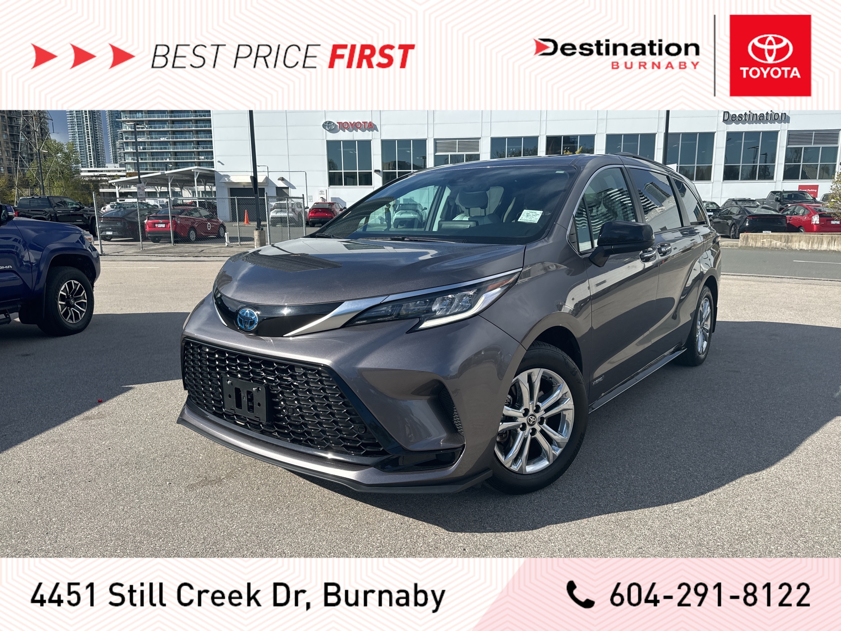 2021 Toyota Sienna XSE AWD - 1 owner, no accidents. Toyota Certified!