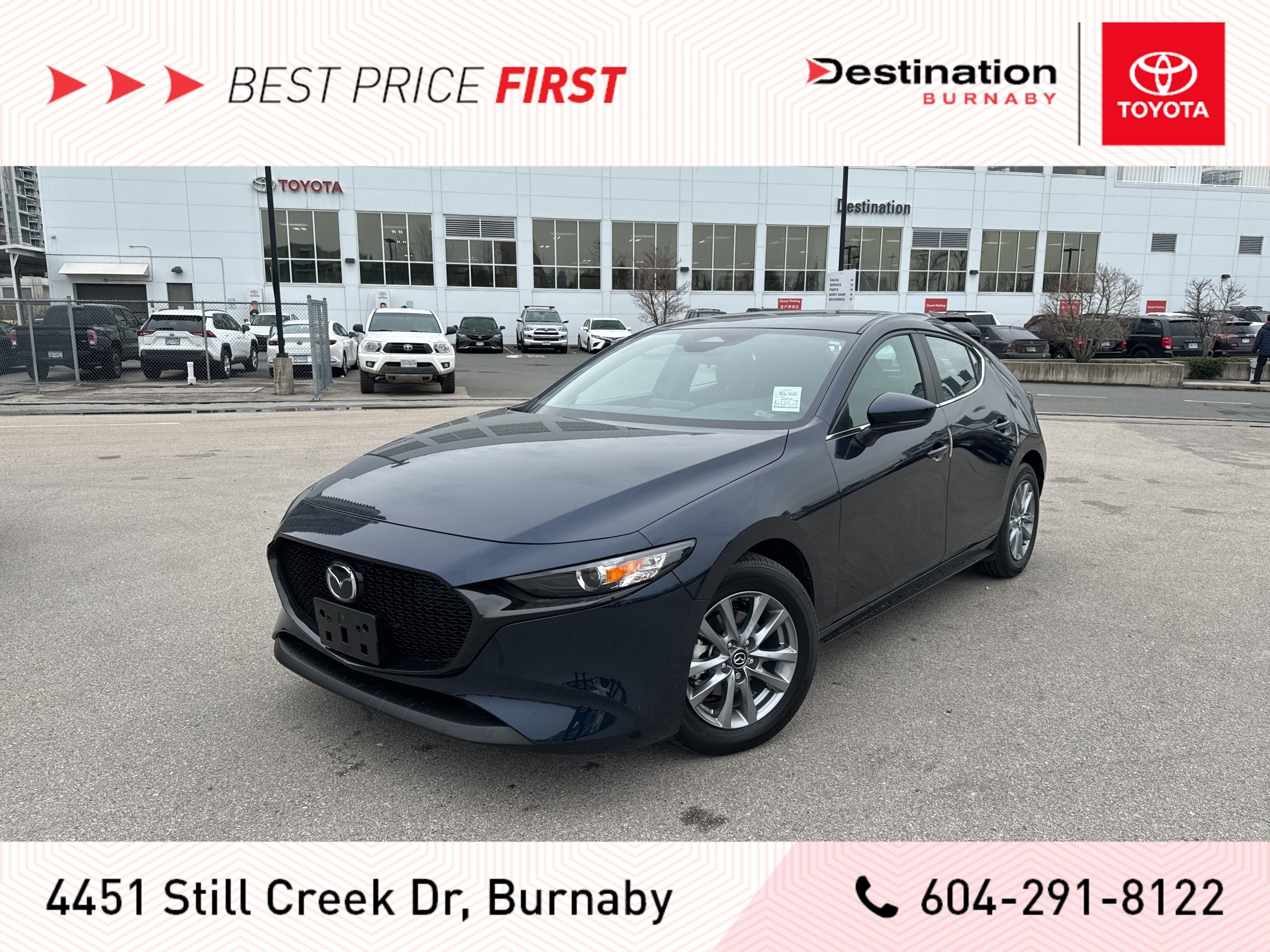 2024 Mazda Mazda3 GS - With heated steering & blind spot monitoring!