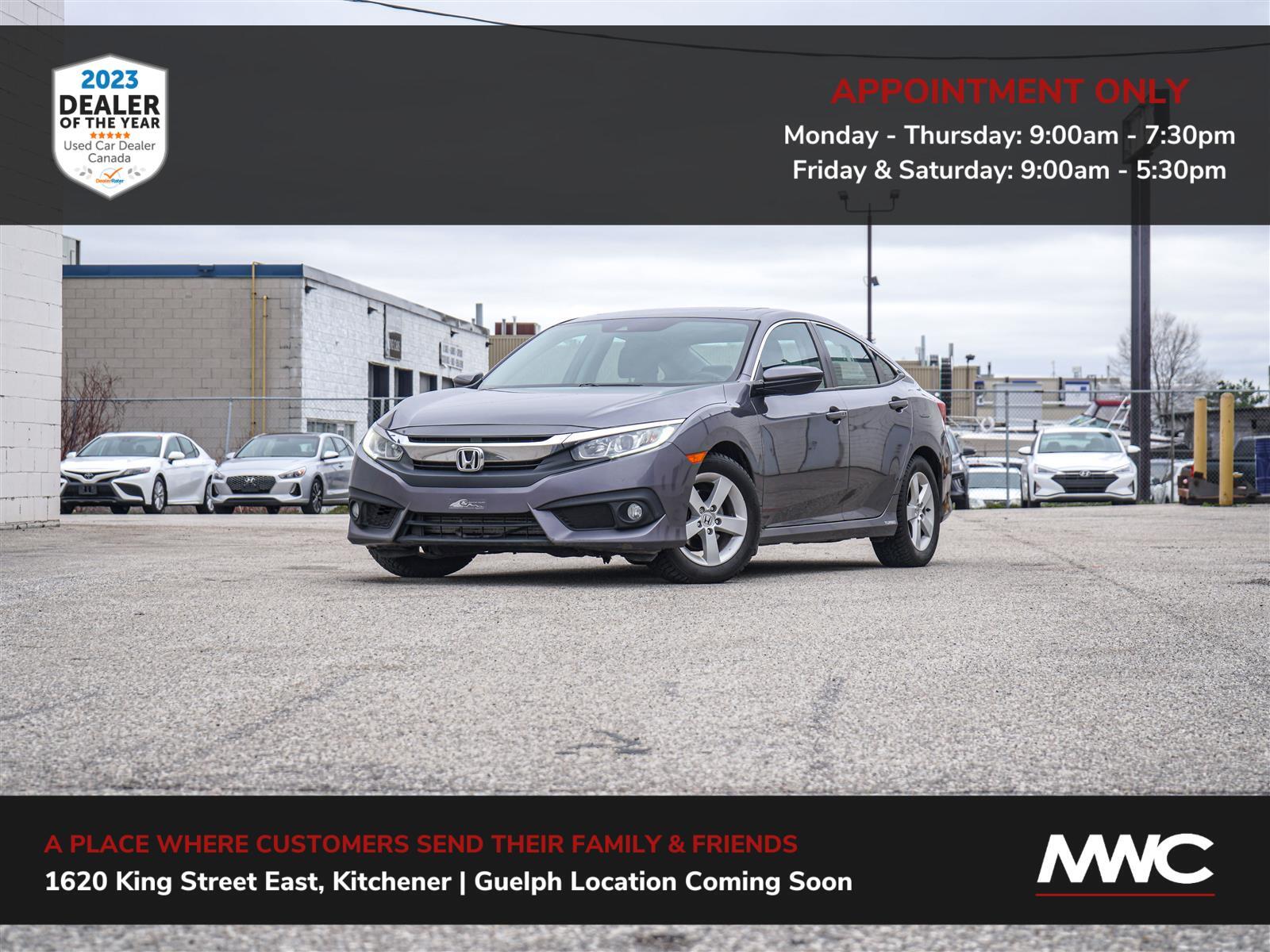 2016 Honda Civic EX-T | 1.5 | IN GUELPH, BY APPT ONLY