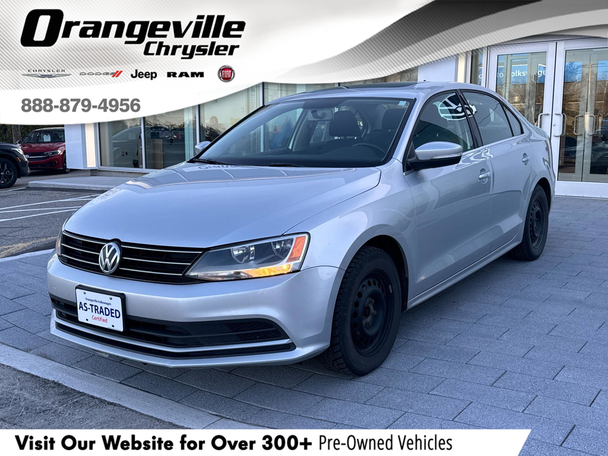 2015 Volkswagen Jetta Sedan 1.8 TSI ComfortlineAS-TRADED CERTIFIED, ONE-OWNER,