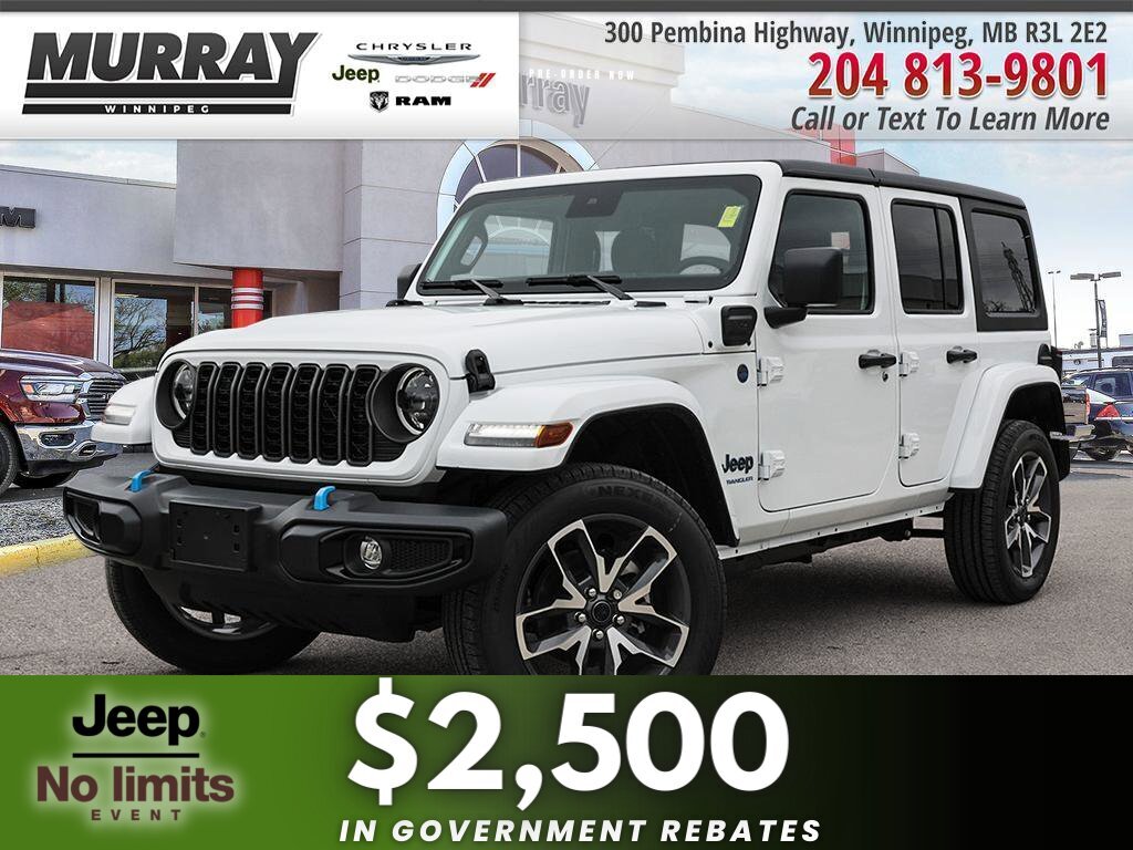 2024 Jeep Wrangler 4xe Sport S 4 Door 4x4 **$323BW + TAX LEASE SPECIAL**