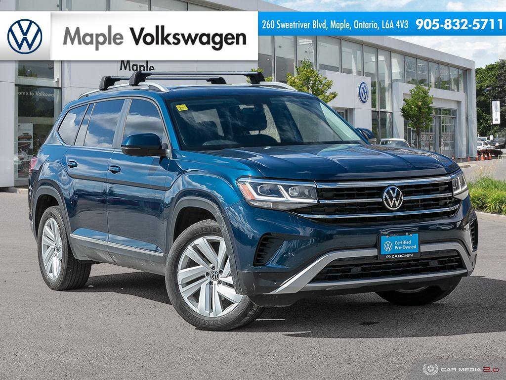 2021 Volkswagen Atlas 3.6L Highline w/CAPTAINS CHAIRS/LOW KM/AWD/CPO