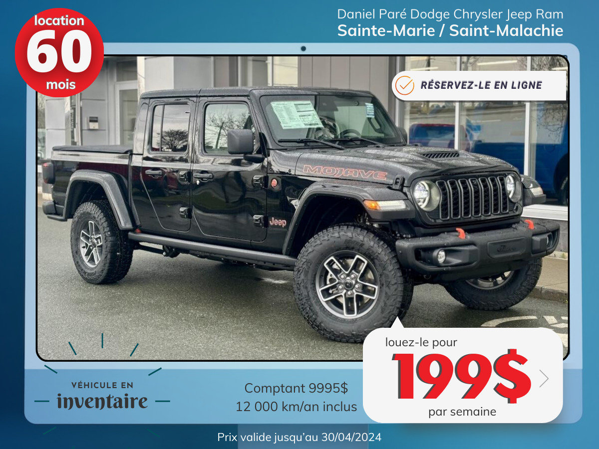 2024 Jeep Gladiator Mojave X V6 4X4 *EN STOCK*