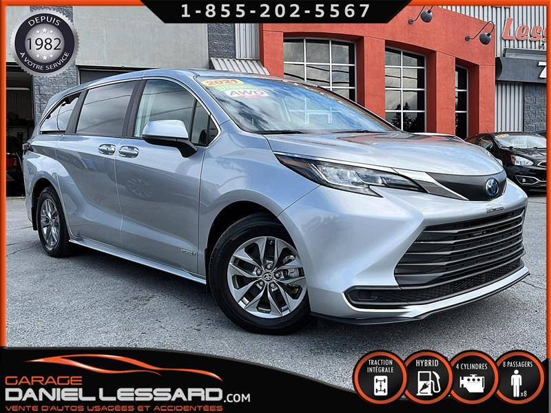 2021 Toyota Sienna LE HYBRID, AWD, 8 PLACES, MAG 17 P, CLIM 2 ZONES