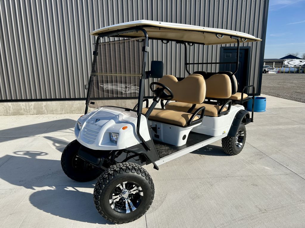 2022 AGT Rambler 4+2 Electric Golf Cart WHITE