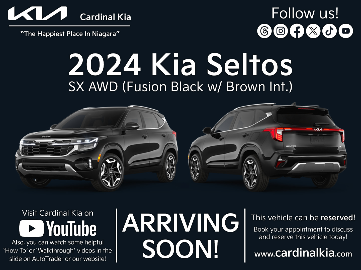 2024 Kia Seltos SX AWD w/ Gentle Brown Interior