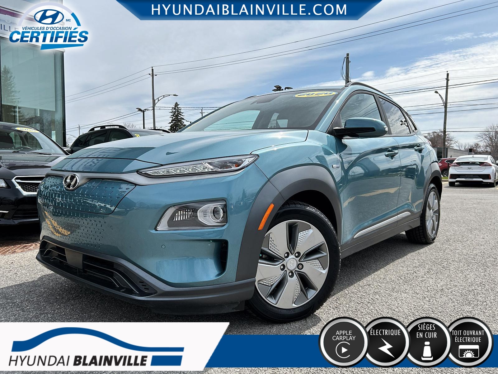 2020 Hyundai Kona Electric ULTIMATE, CUIR, TOIT OUVRANT, MAGS+