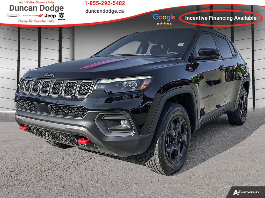 2023 Jeep Compass Trailhawk, Leather Cooled Seats, Navigation, Tow. 