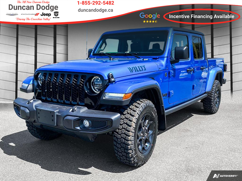 2023 Jeep Gladiator Willys, Removable Top, A/C, Towing, Cold Air Intak