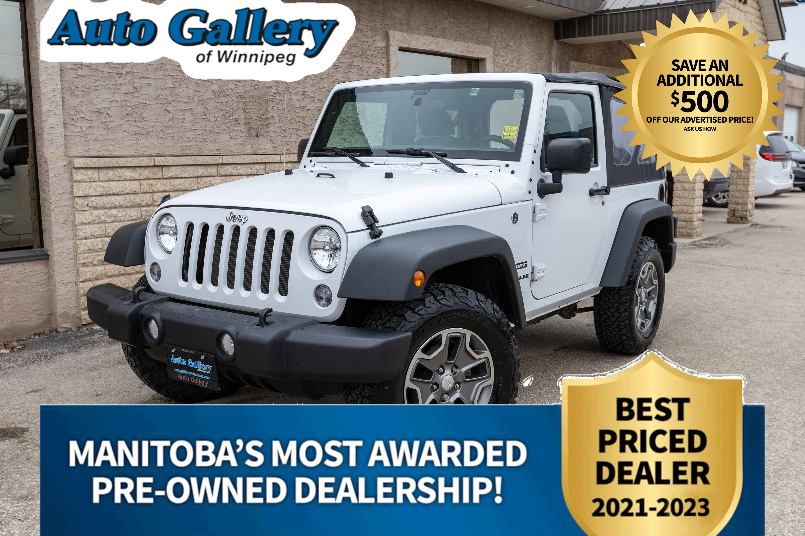 2016 Jeep Wrangler 4WD 2dr Sport, AIR CONDITIONING, MANUAL, RADIO