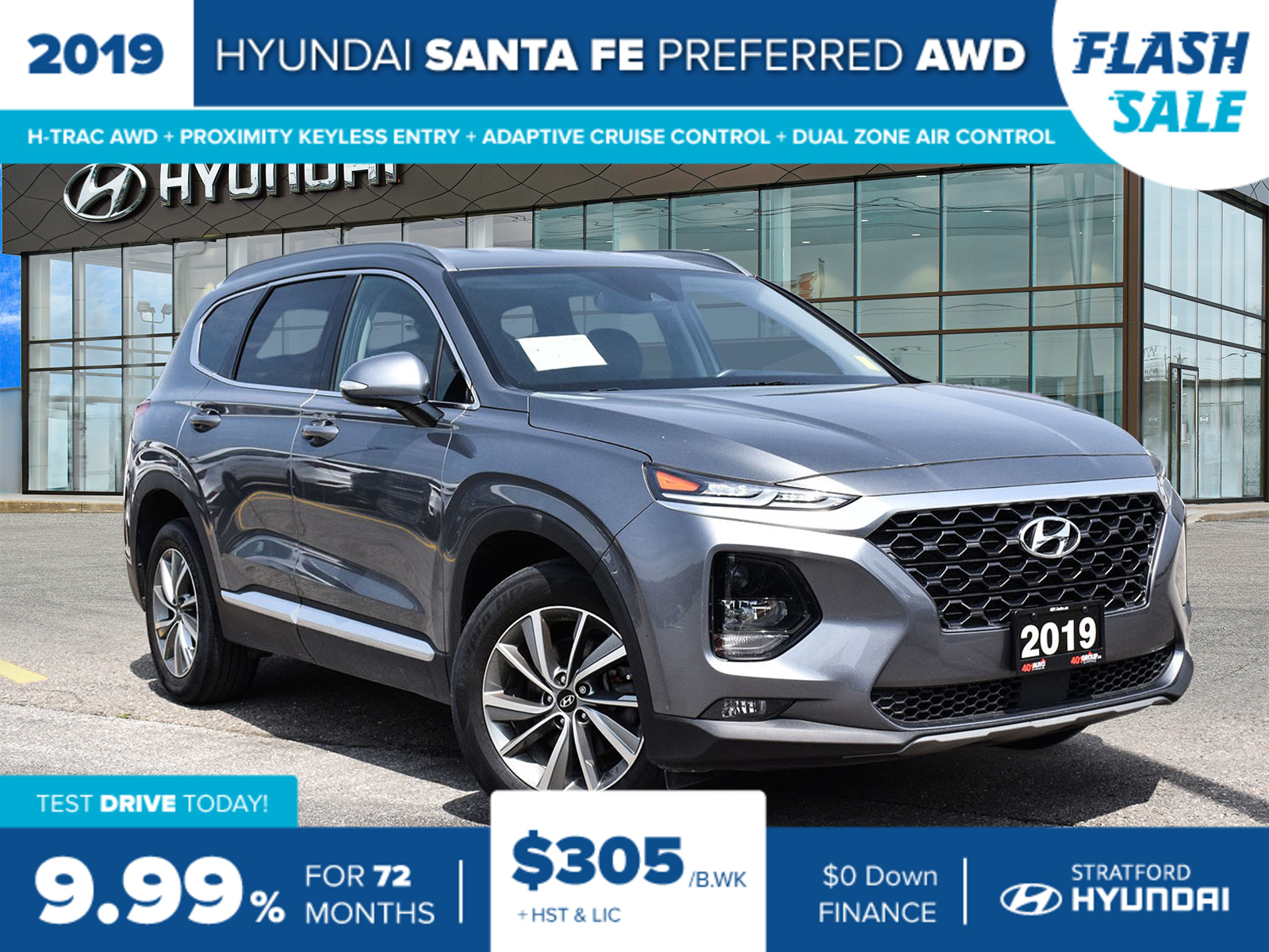 2019 Hyundai Santa Fe Preferred AWD | Heated Seat/Steer | CarPlay/Auto