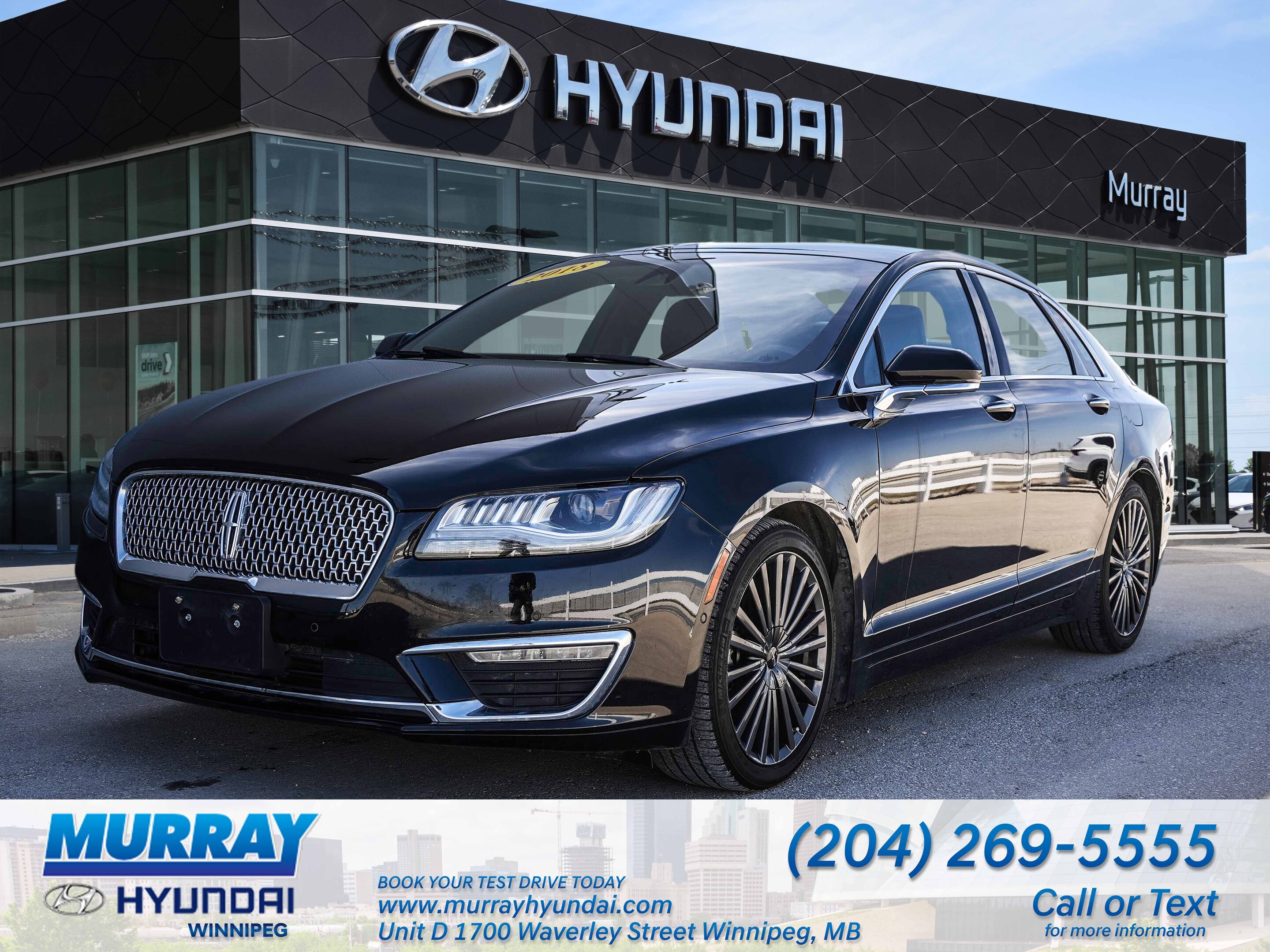 2018 Lincoln MKZ AWD Reserve with Cooled Seats and Sunroof