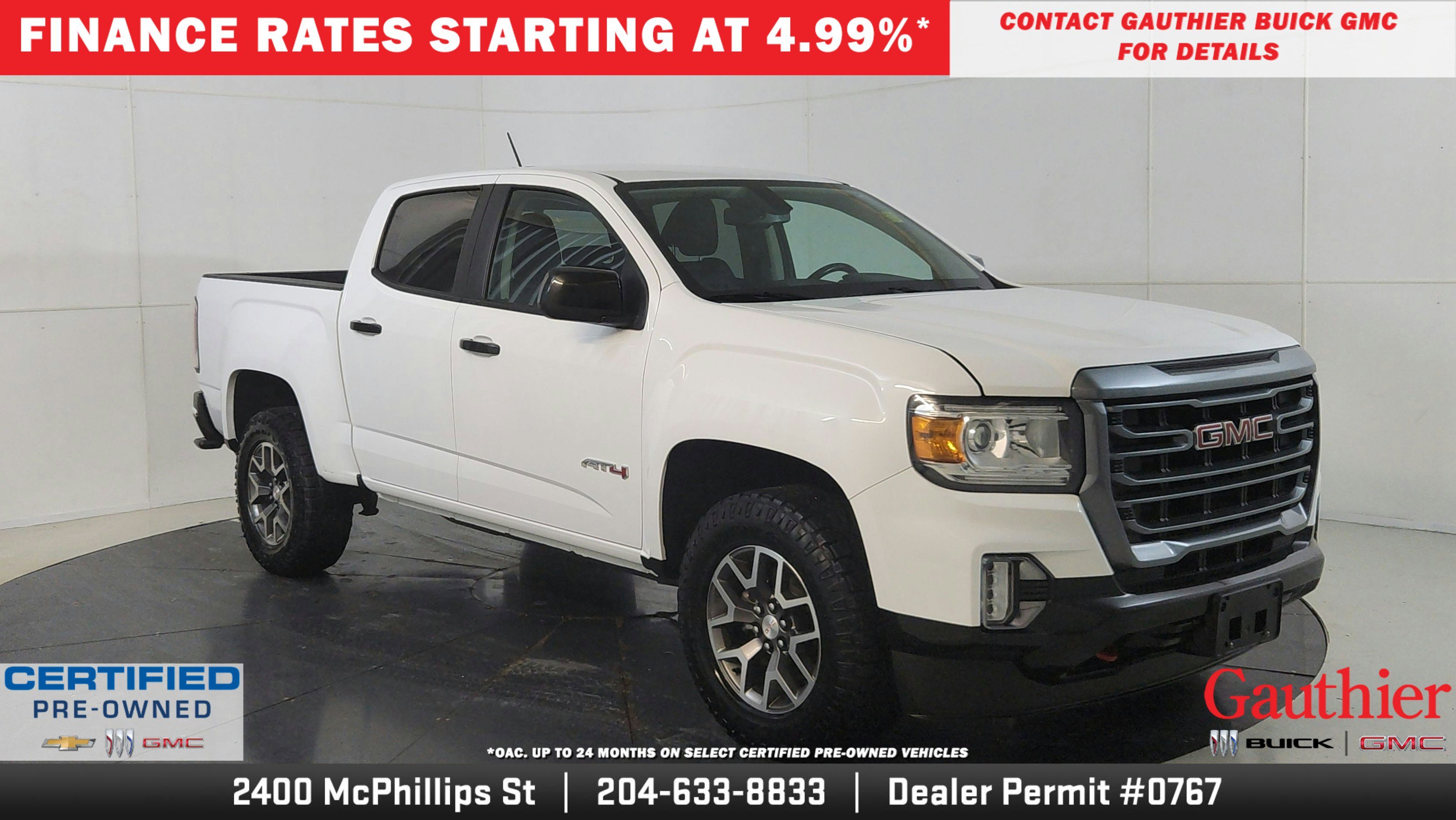 2021 GMC Canyon 4WD AT4, 3.6L V6, Heated Seats, Remote Start, Towi