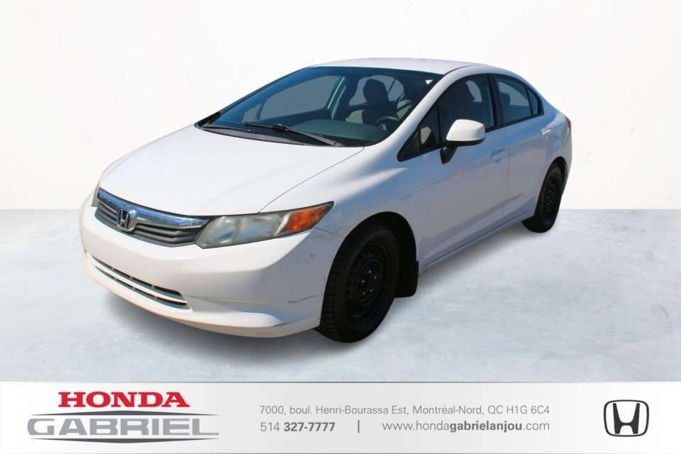 2012 Honda Civic LX MANUELLE JAMAIS ACCIDENTEE+AC+VITRES ET PORTES