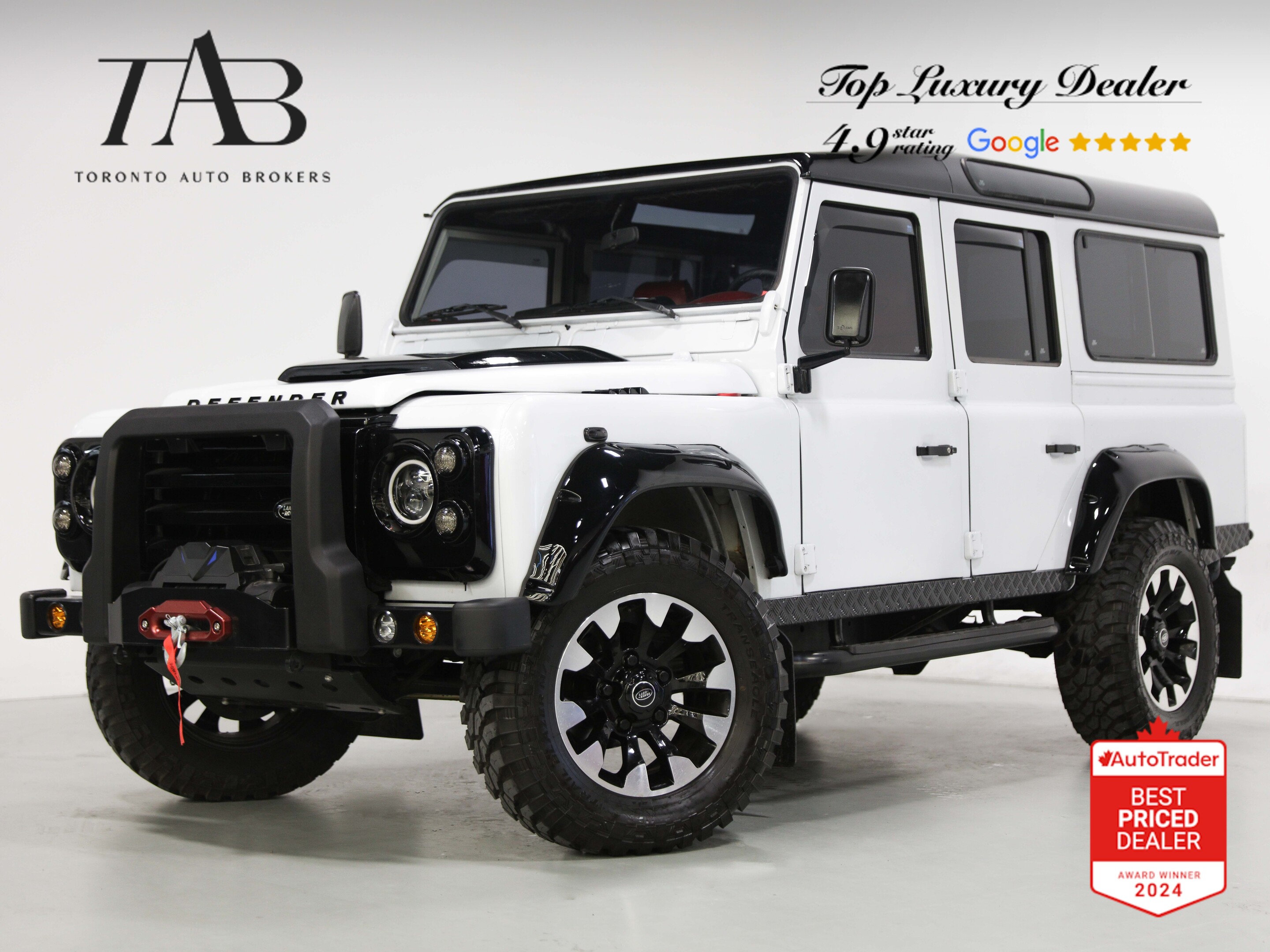 1999 Land Rover Defender 9-PASS | RED LEATHER | KICKER SUBWOOFER 