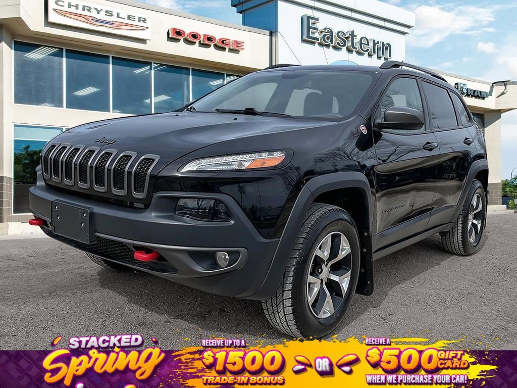2018 Jeep Cherokee Trailhawk | 1 Owner | Sunroof | Backup Camera |