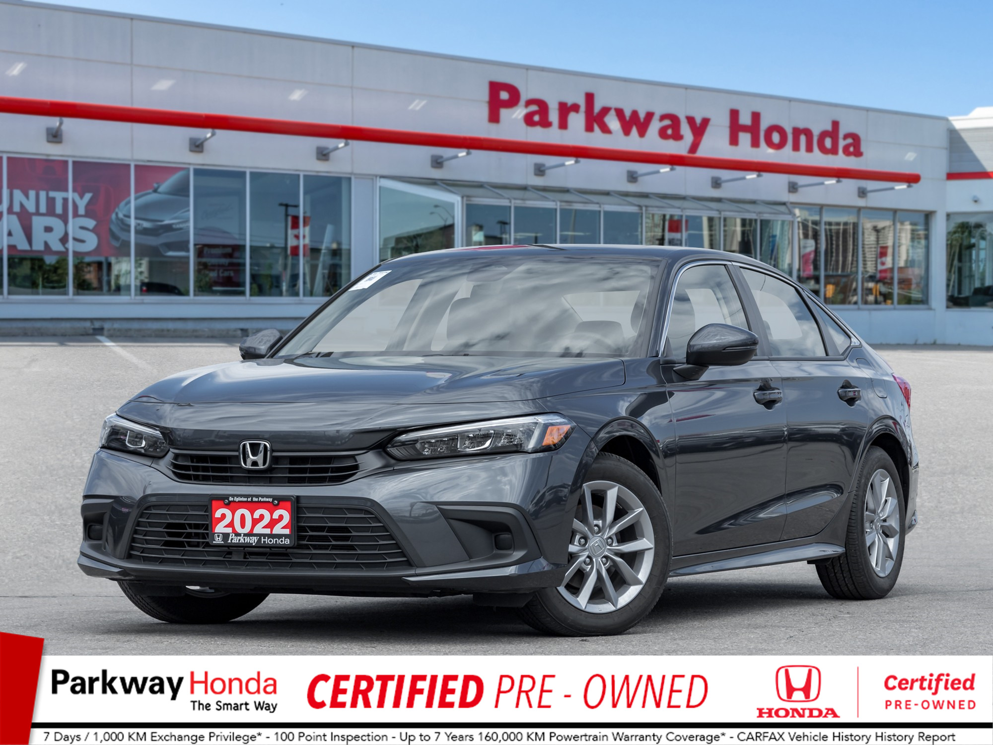 2022 Honda Civic EX HONDA CERTIFIED | NO ACCIDENTS | OFF LEASE