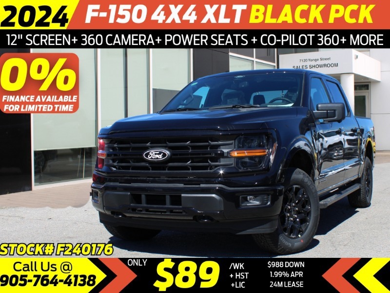 2024 Ford F-150 XLT WITH BLACK PACKAGE  2.7L ECO  CO-PILOT 360 2.0