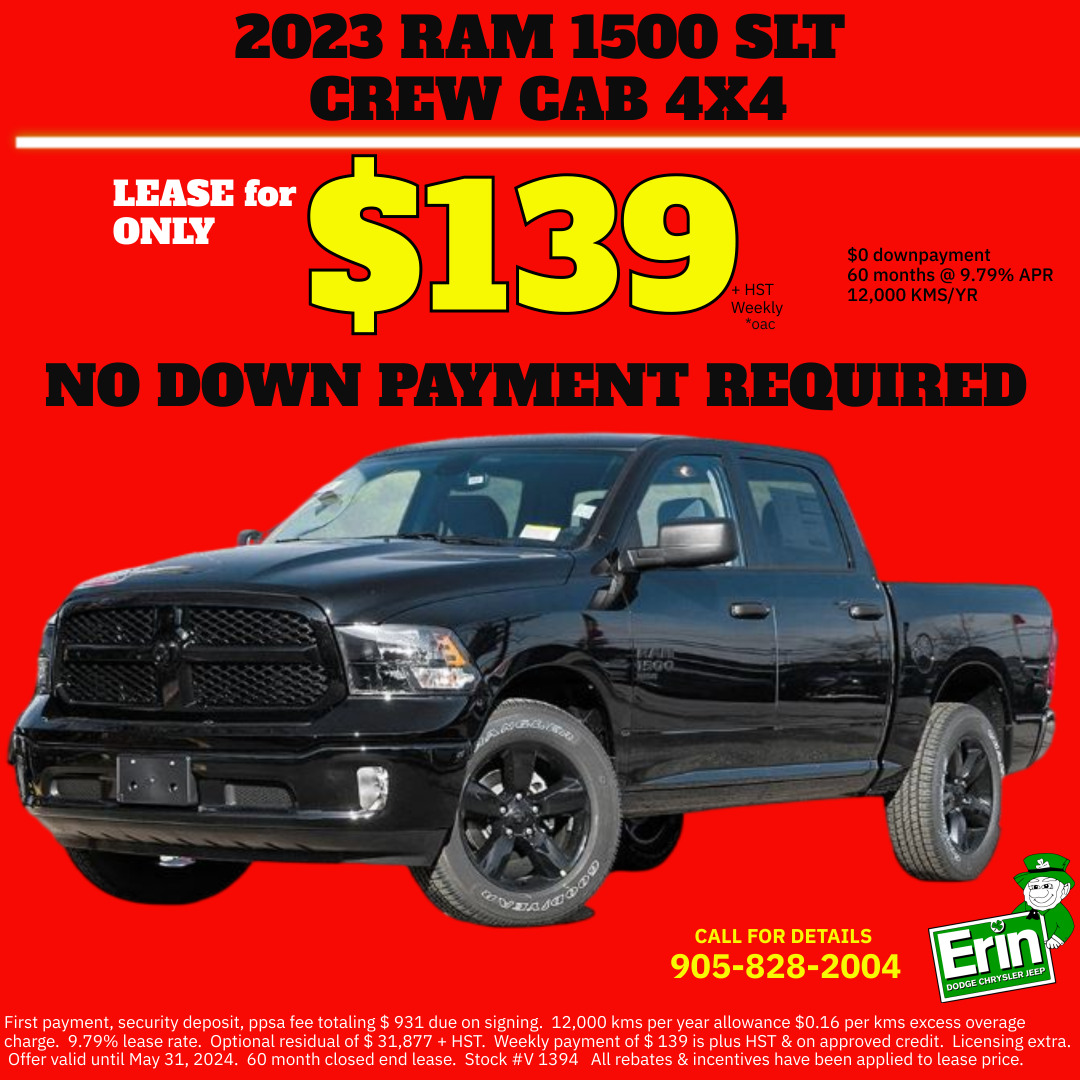 2023 Ram 1500 Classic LEASE SPECIAL  |  SLT | BLACK APPEARANCE GROUP
