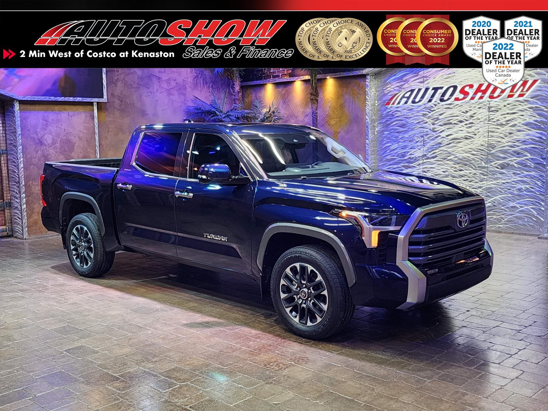 2022 Toyota Tundra Limited w/ 14-Inch Screen, Pano Roof, Nav, A/C Lth